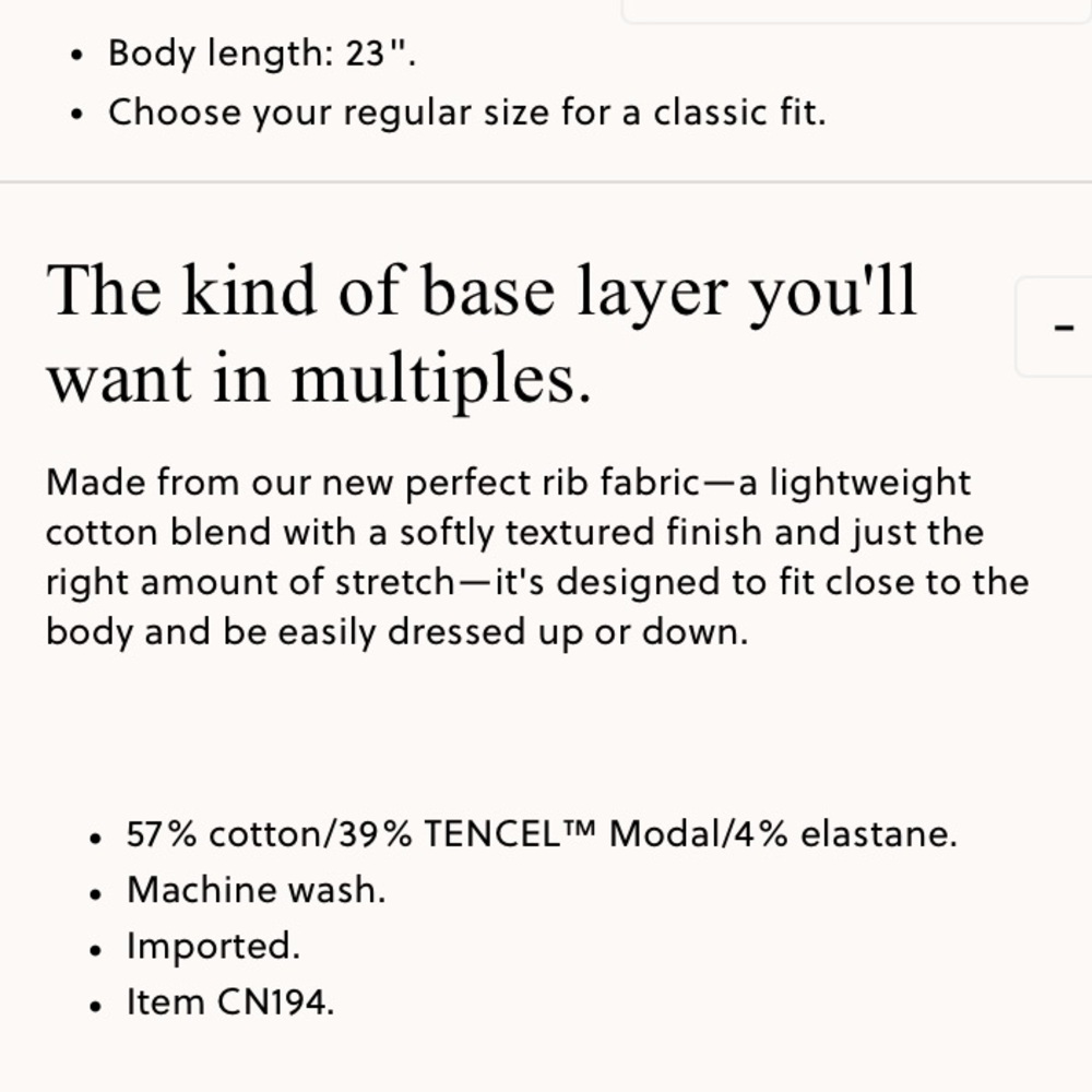 J.Crew Perfect rib long-sleeve T-shirt - size M - NWT - Picture 5 of 5